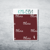 Personalised fabric in maroon