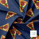 Pieces of pizza fabric
