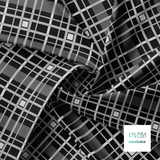 Grey plaid fabric