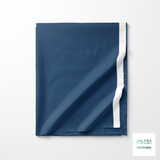 Solid prussian blue fabric