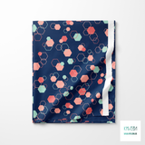 Random pink and mint green octagons fabric