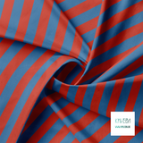 Blue and red stripes fabric
