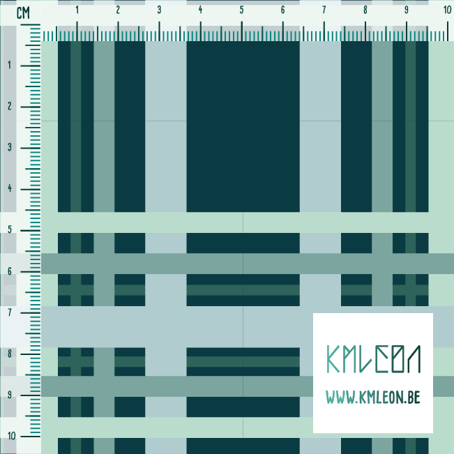 Green tartan fabric