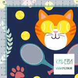 Tennis cats fabric