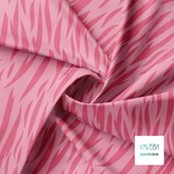 Pink tiger stripes fabric (Large scale)
