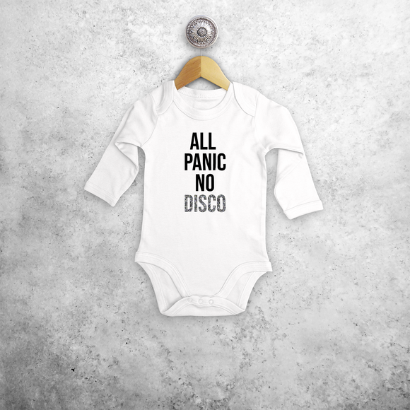 'All panic no disco' baby longsleeve bodysuit