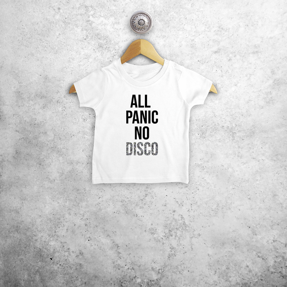 'All panic no disco' baby shortsleeve shirt