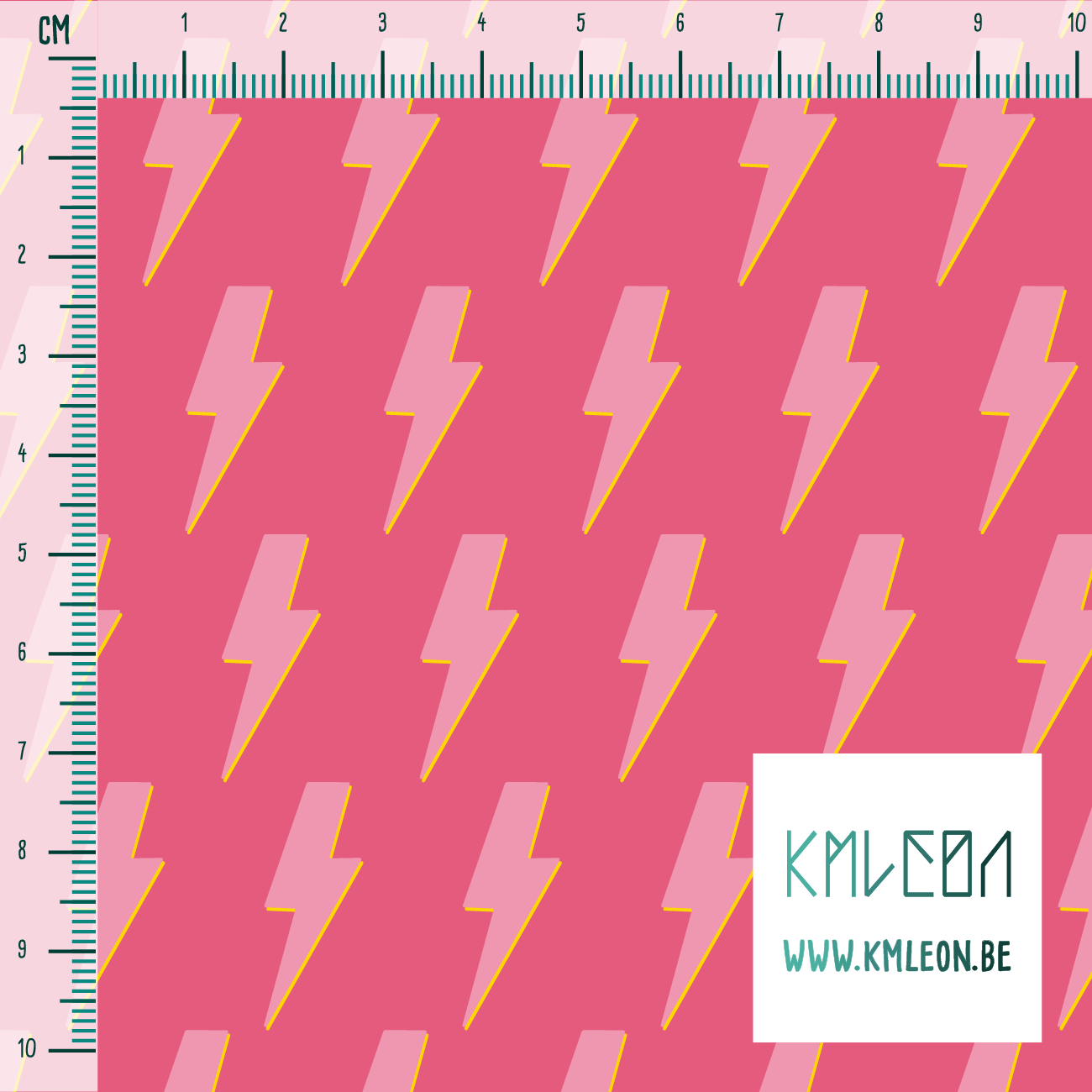 Pink lightening bolts fabric