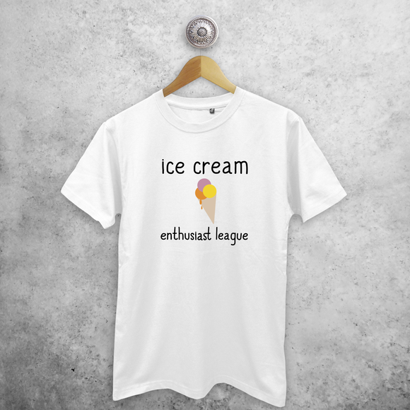 'Ice cream enthusiast league' adult shirt