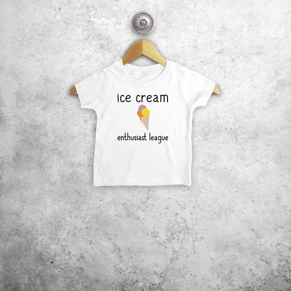 'Ice cream enthusiast league' baby shortsleeve shirt