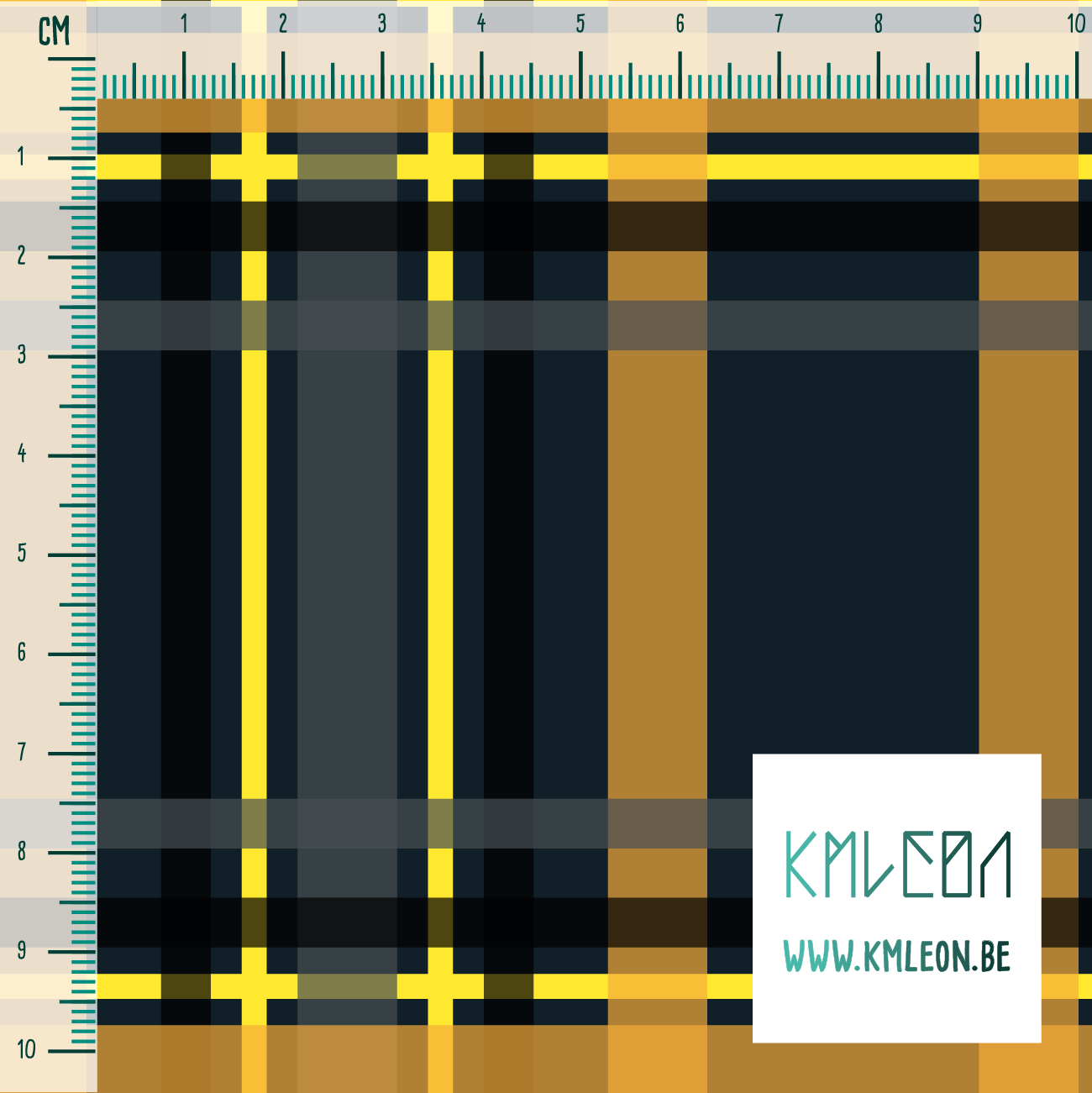 Grey, orange, yellow and black tartan fabric