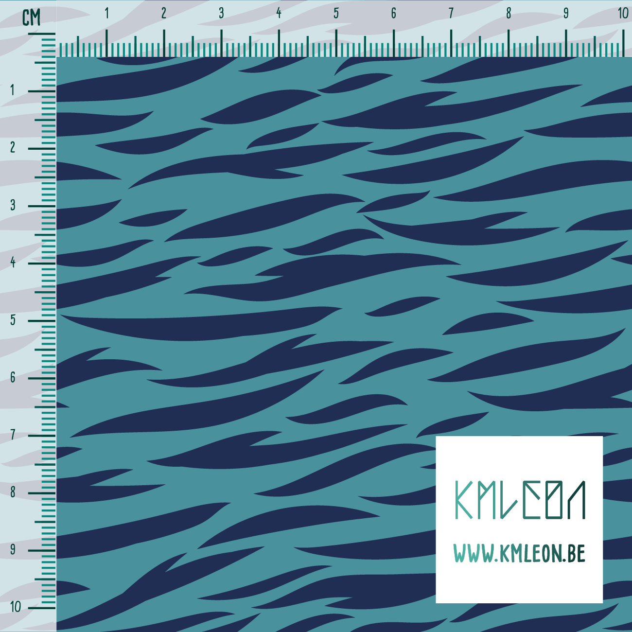 Navy tiger stripes fabric