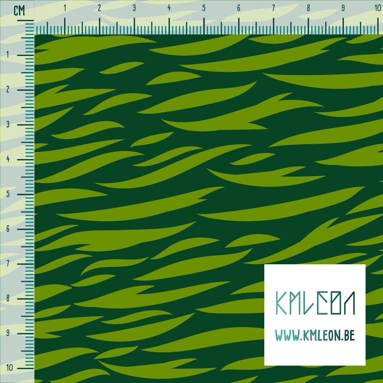 Green tiger stripes fabric