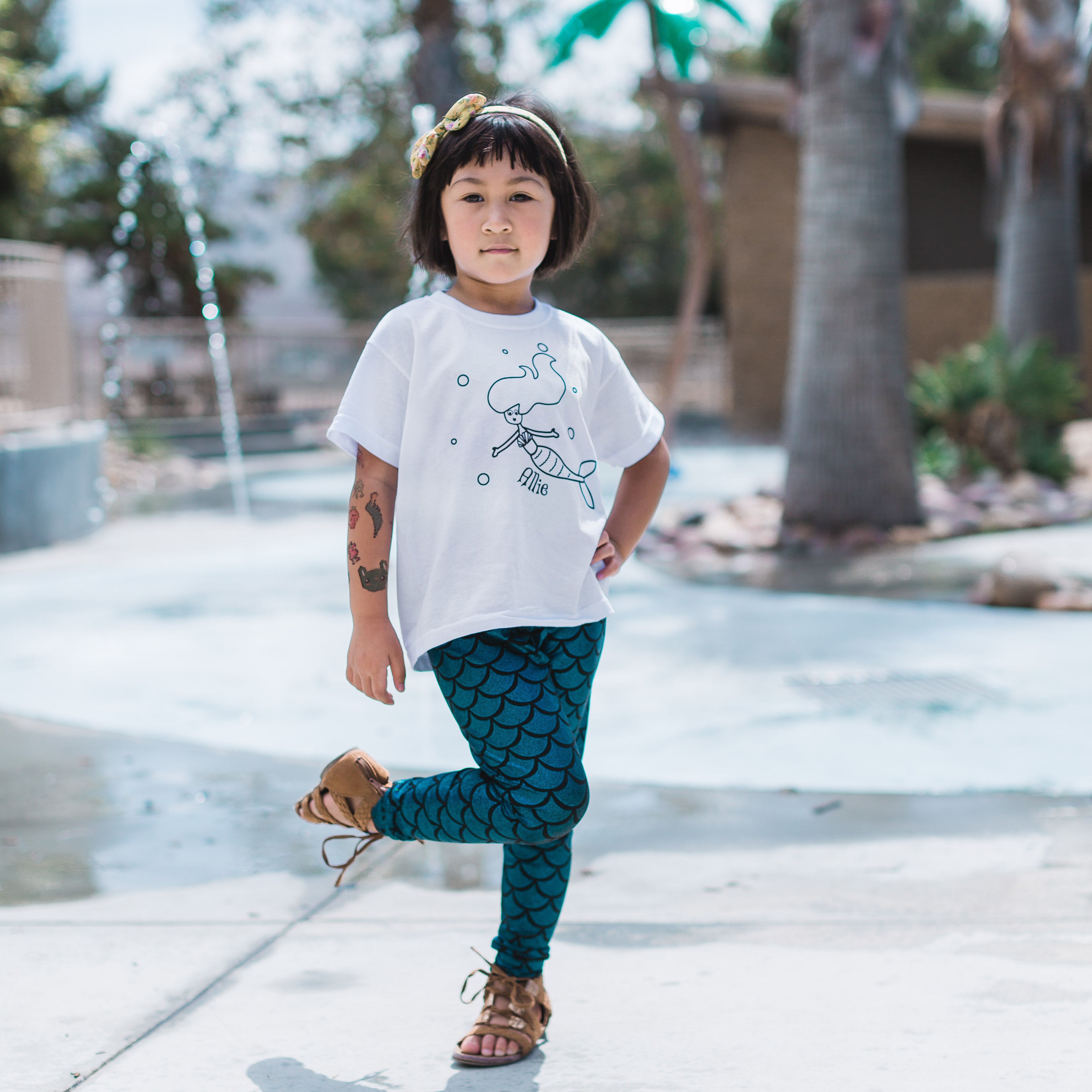 Mermaid kids shortsleeve shirt