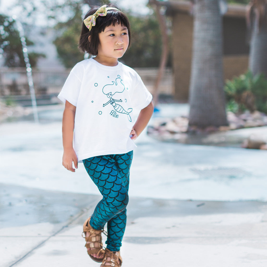 Mermaid kids shortsleeve shirt