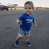 'Vintage' baby shirt met korte mouwen