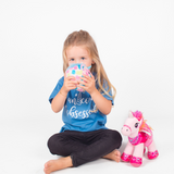 'Unicorn obsessed' kids shortsleeve shirt