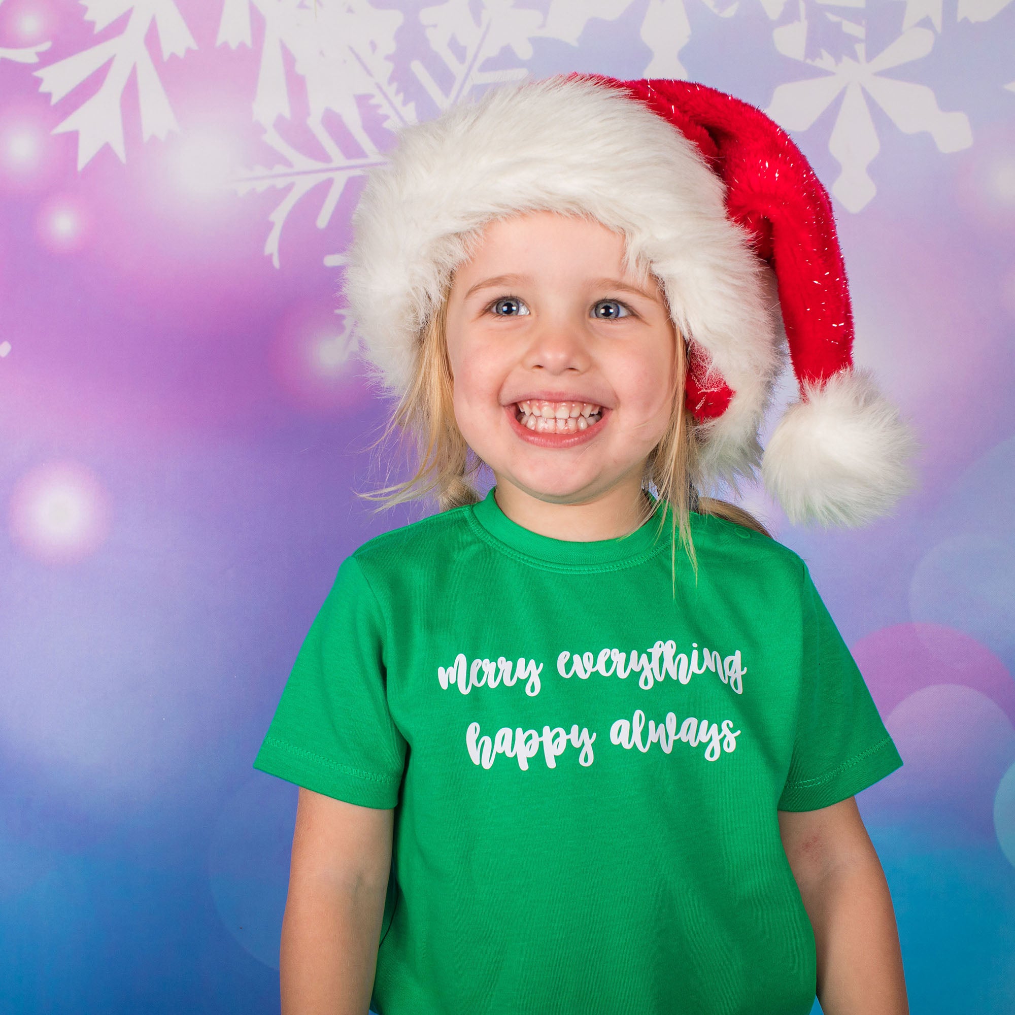 'Merry everything, Happy always' baby shortsleeve shirt