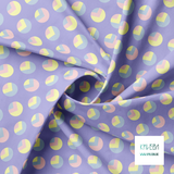 Yellow, green and pink circles and triangles fabric