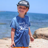 'Beach vibes' kids shortsleeve shirt