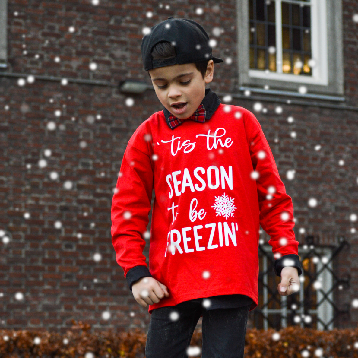 ''tis the season to be freezin'' kids longsleeve shirt