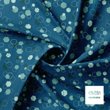 Random green octagons fabric