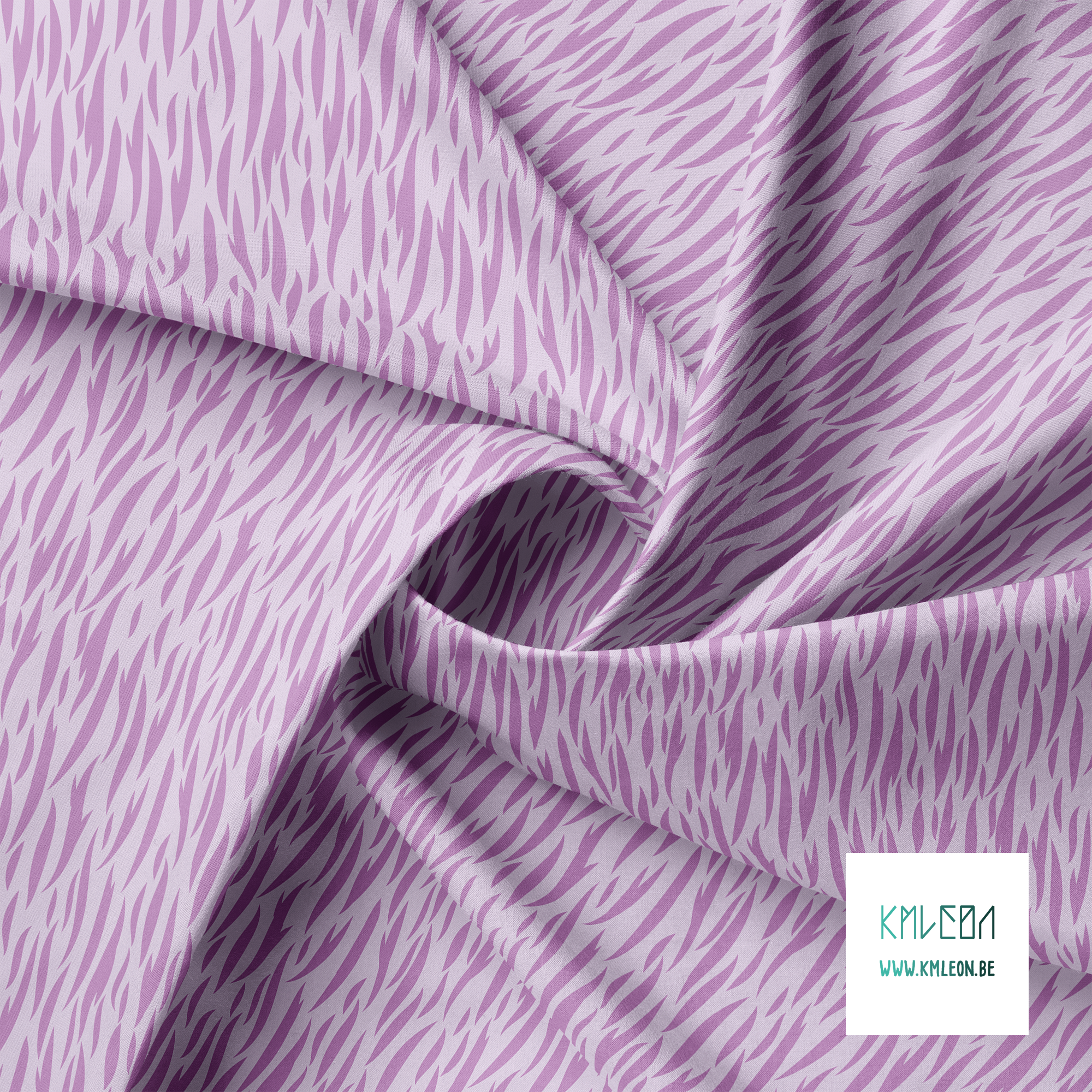 Purple tiger stripes fabric