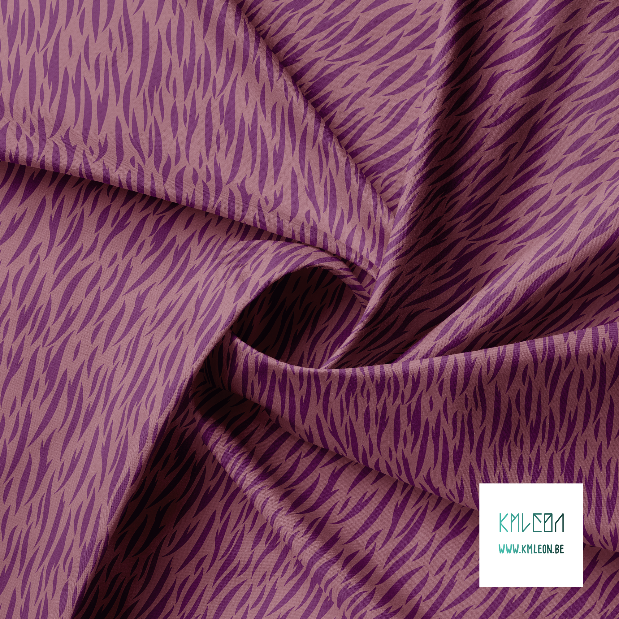 Purple tiger stripes fabric