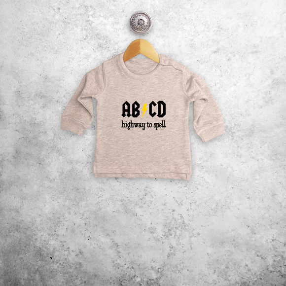 'ABCD - Highway to spell' baby sweater