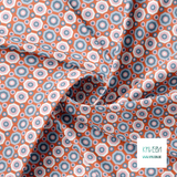 Retro octagons in pink, white and blue fabric