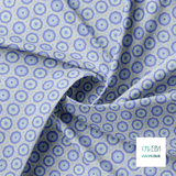 Retro octagons in periwinkle and mint green fabric