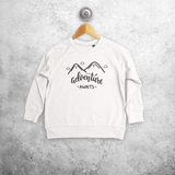 'Adventure awaits' kids sweater