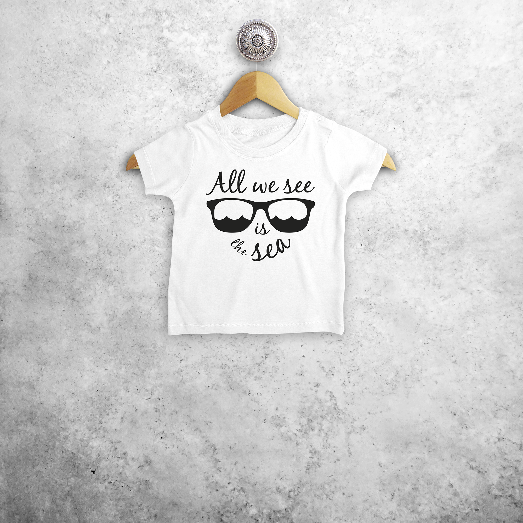 'All we see is the sea' baby shortsleeve shirt