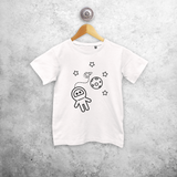 Astronaut kids shortsleeve shirt