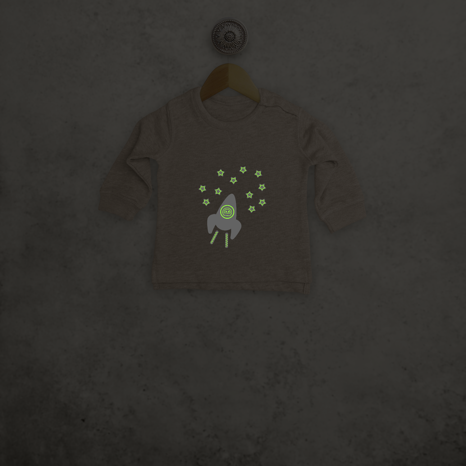 Astronaut glow in the dark baby sweater