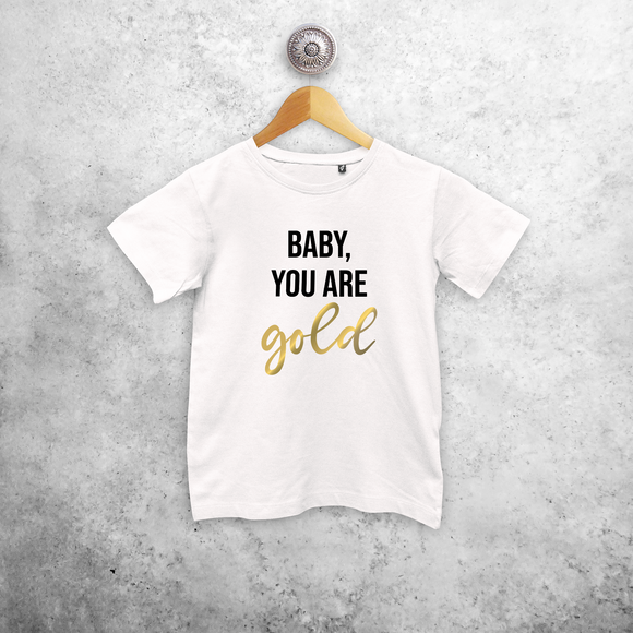 'Baby you are gold' kids shortsleeve shirt