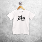 'Beach vibes' kids shortsleeve shirt