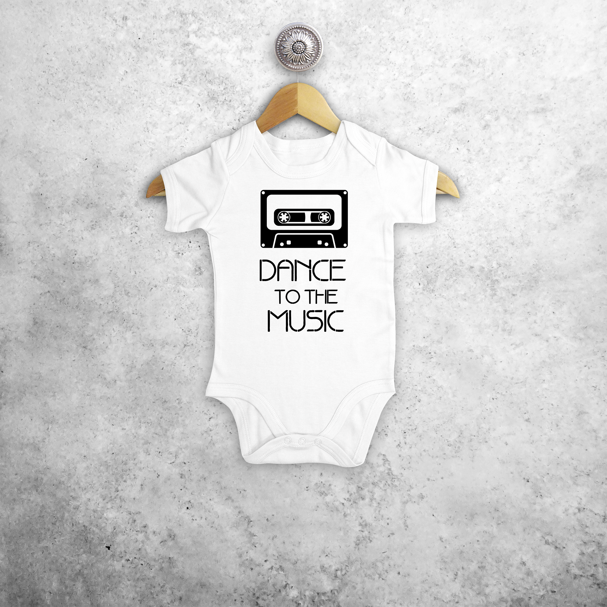 'Dance to the music' baby shortsleeve bodysuit