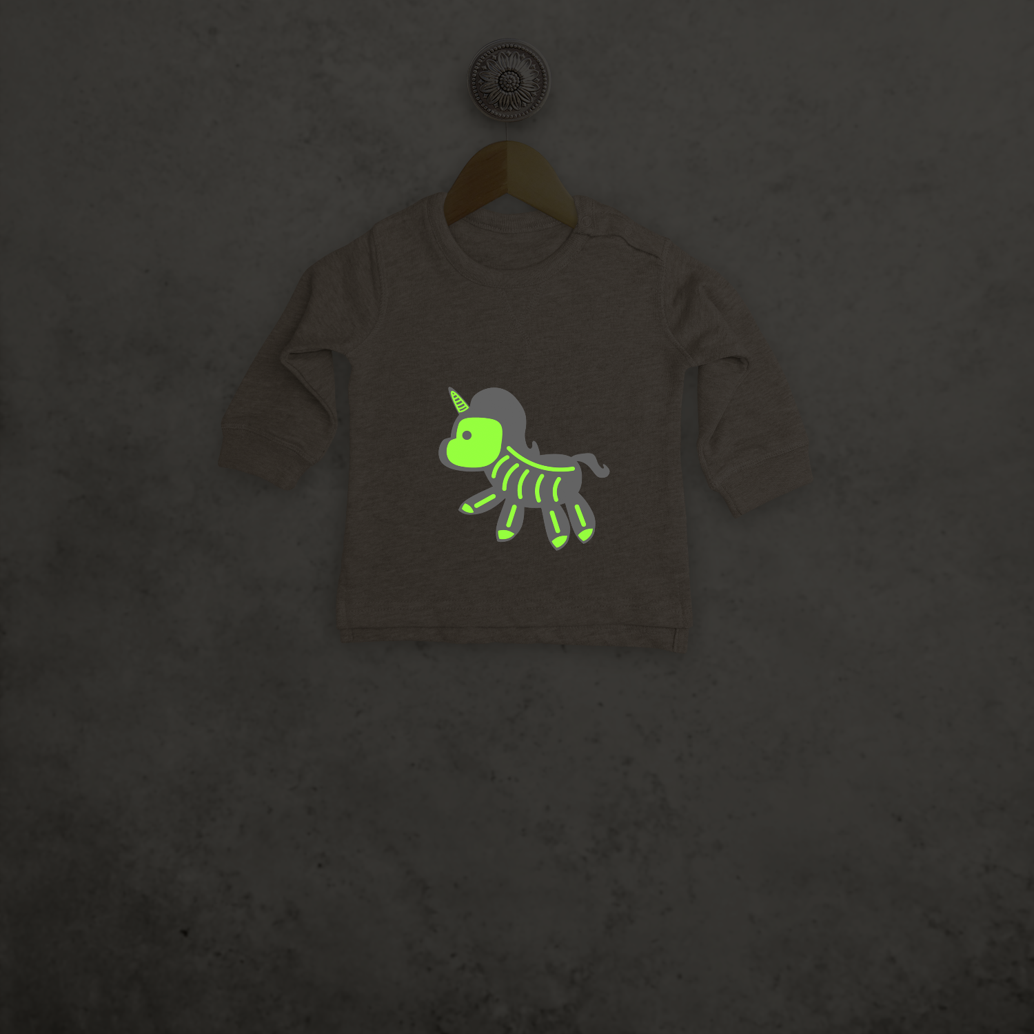 Unicorn glow in the dark baby sweater