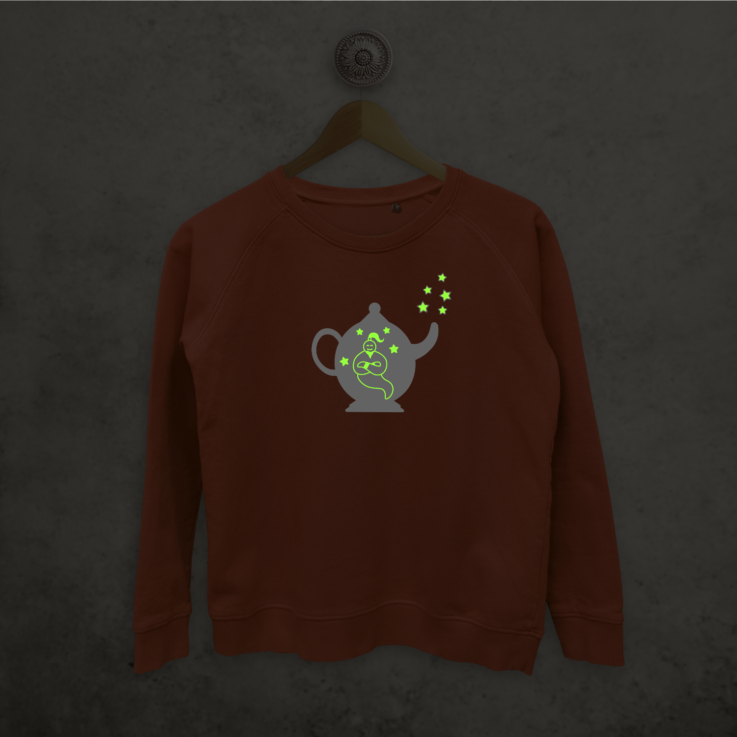 Genie in bottle glow in the dark sweater