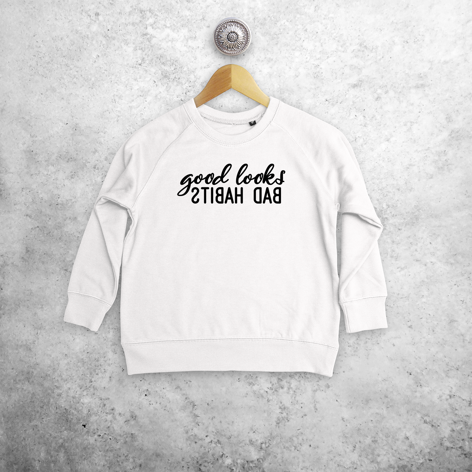 'Good looks - Bad habits' kids sweater