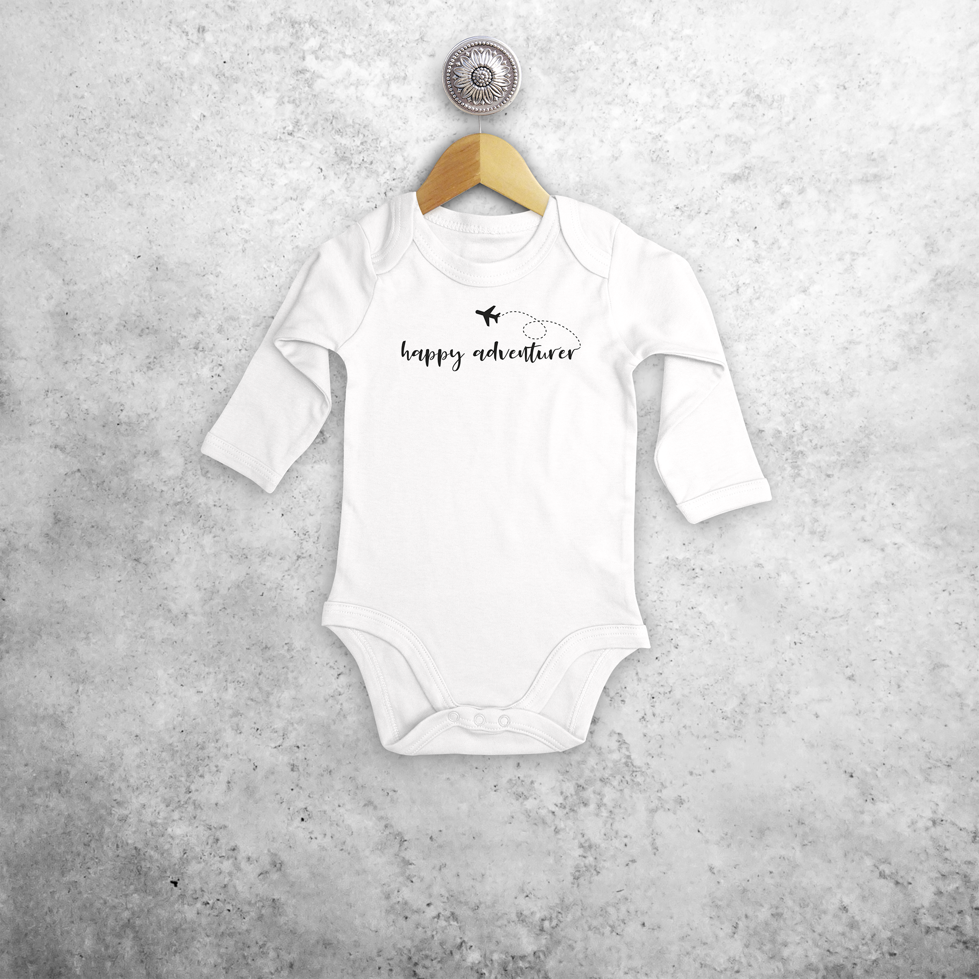 'Happy adventurer' baby longsleeve bodysuit