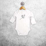 Glitter heart baby longsleeve bodysuit