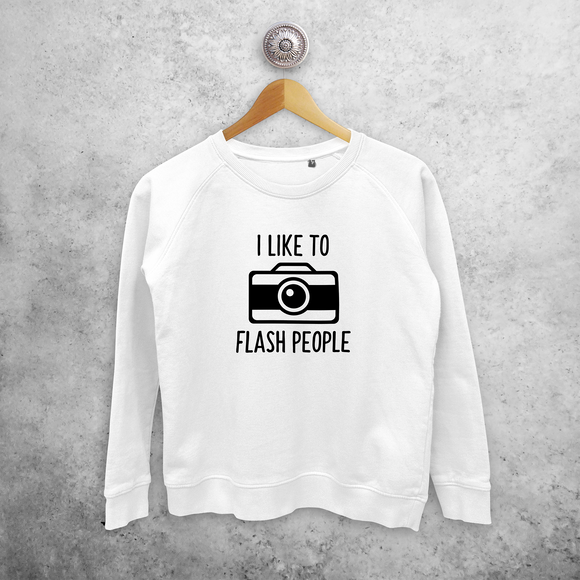'I like to flash people' sweater