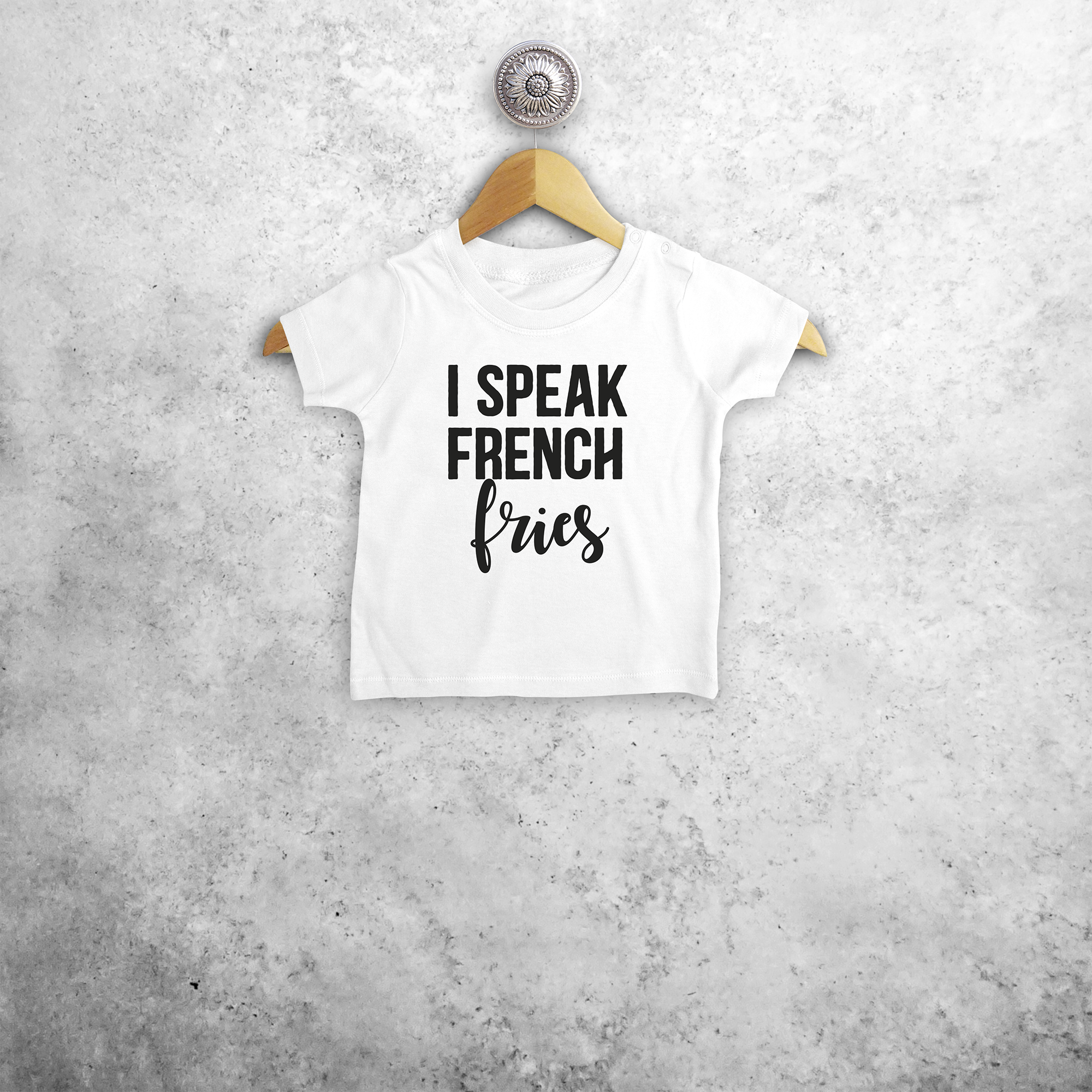 'I speak French fries' baby shortsleeve shirt