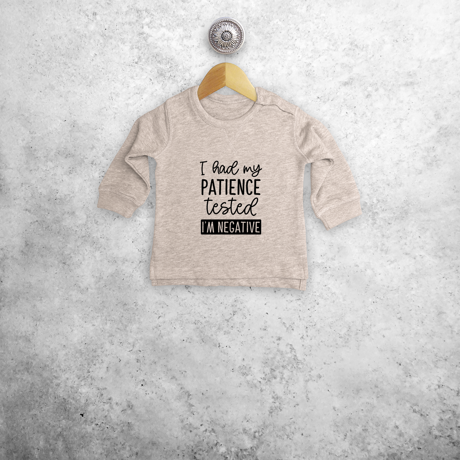 'I had my patience tested - I'm negative' baby sweater