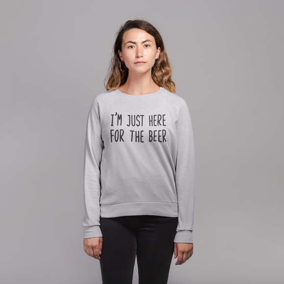 'I'm just here for the beer' sweater