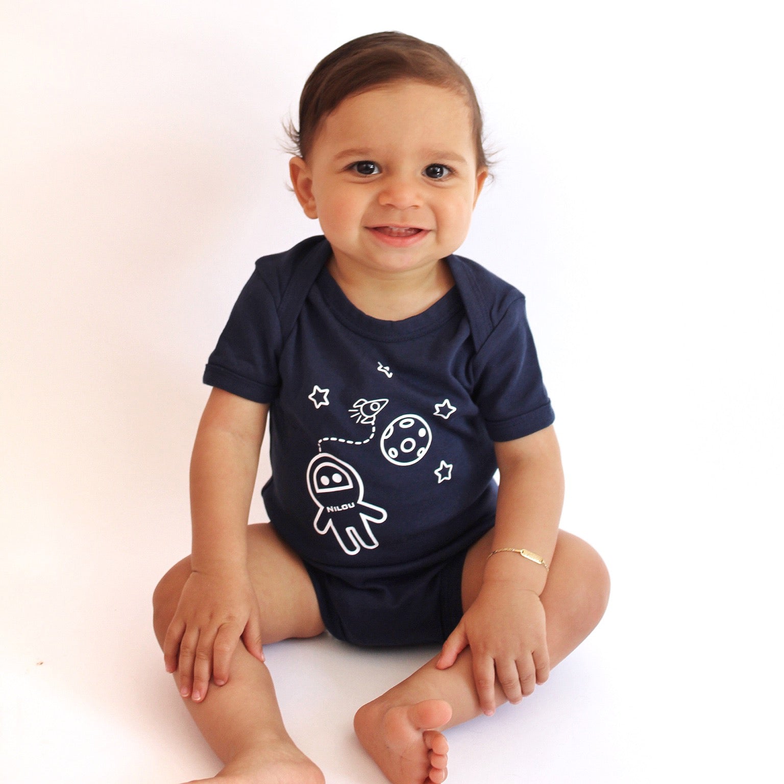 Astronaut baby shortsleeve bodysuit