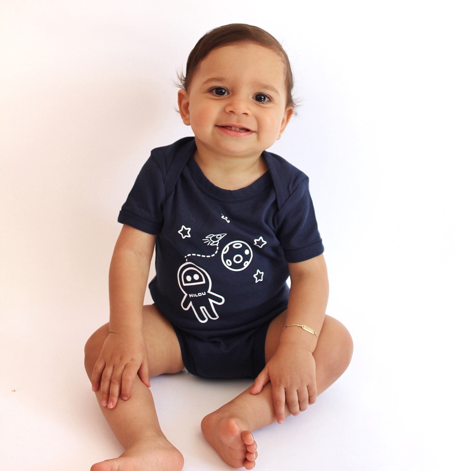 Astronaut baby shortsleeve bodysuit