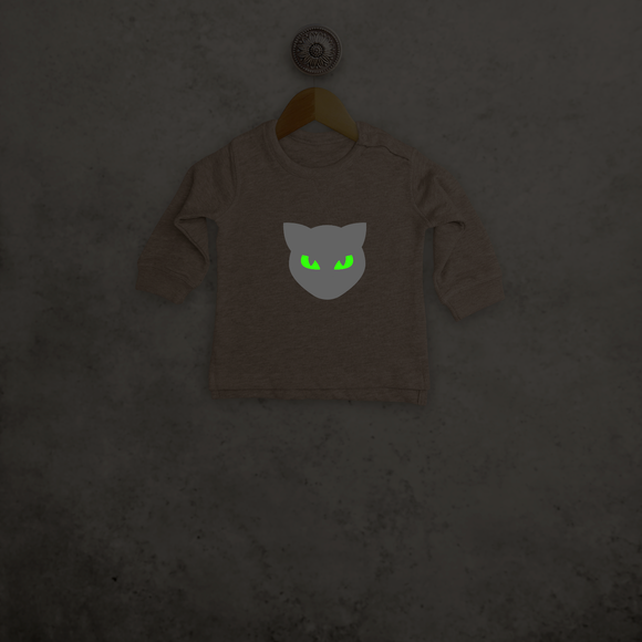 Cat glow in the dark baby sweater